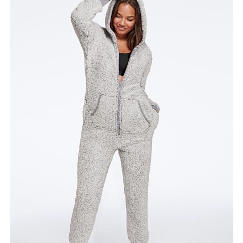Pink Sherpa onsie